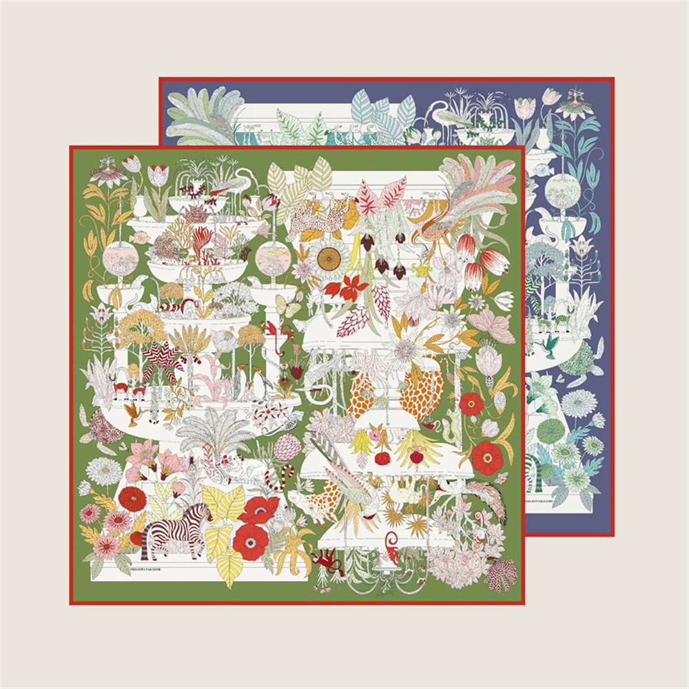 Scarf Silk Square - POBING Ręcznie walcowany jedwabny szalik damski
