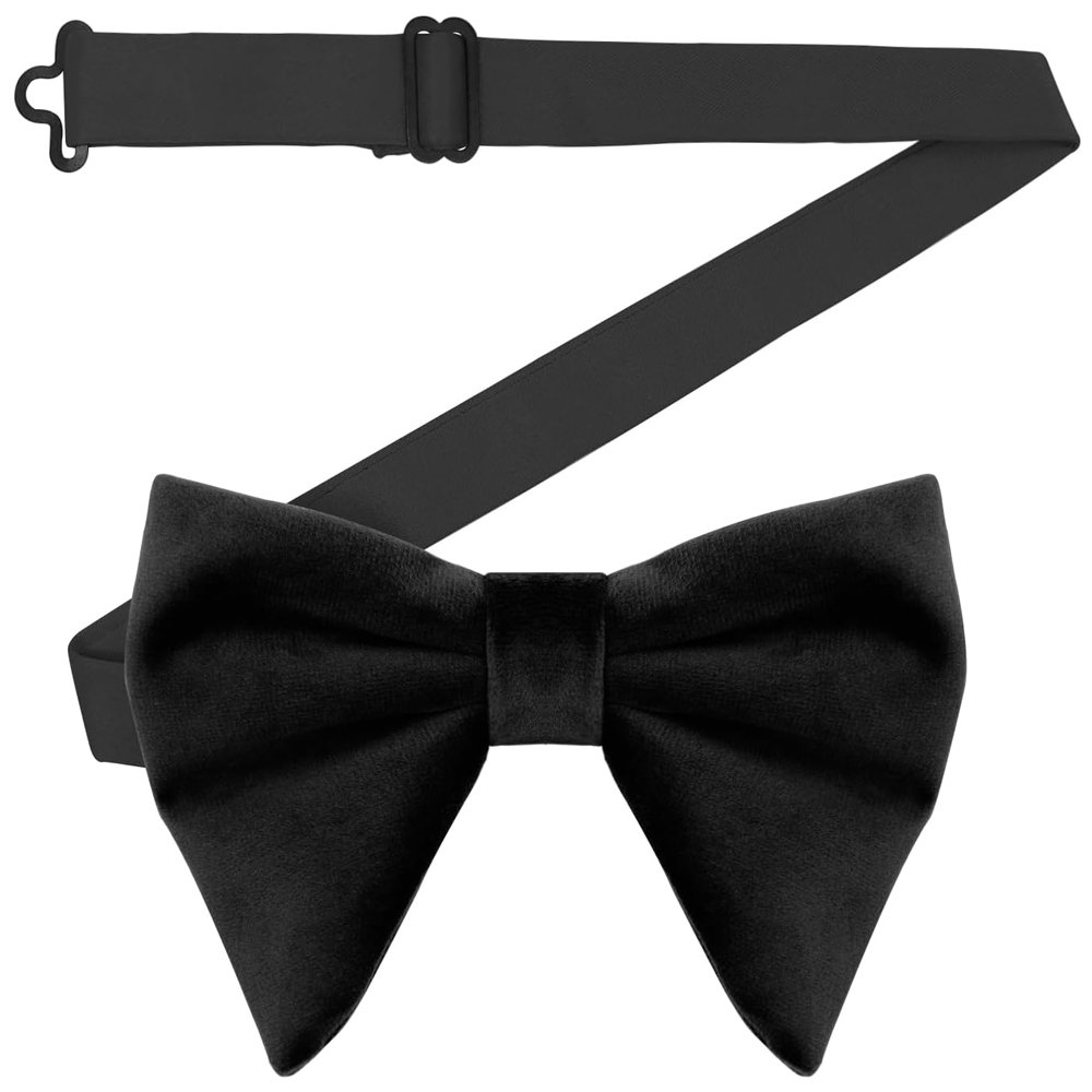 Męskie aksamitne muszki, gotow – Bow Tie Pre Tied recenzja i cena